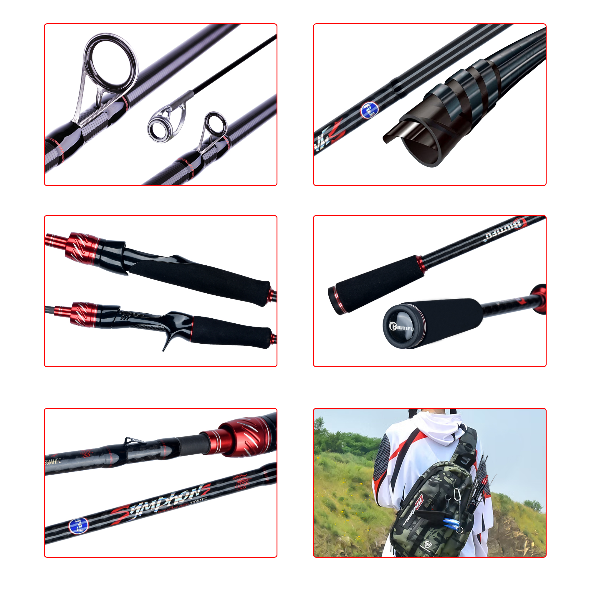 BIUTIFU Spinning Casting Fuji  - Fishing Rod Surf avaliação e preço