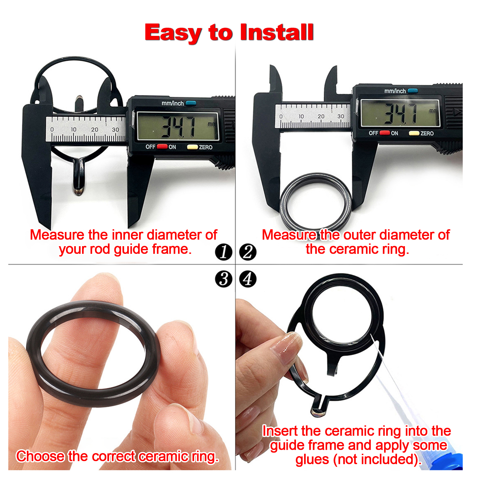 Fishing Rod Guide Repair Kit C - Fishing Rod Guide Replacement avaliação e preço