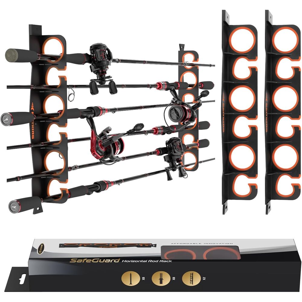 Rod Holder Organizer: Wall/Cei - Fishing Rod Combo avaliação e preço