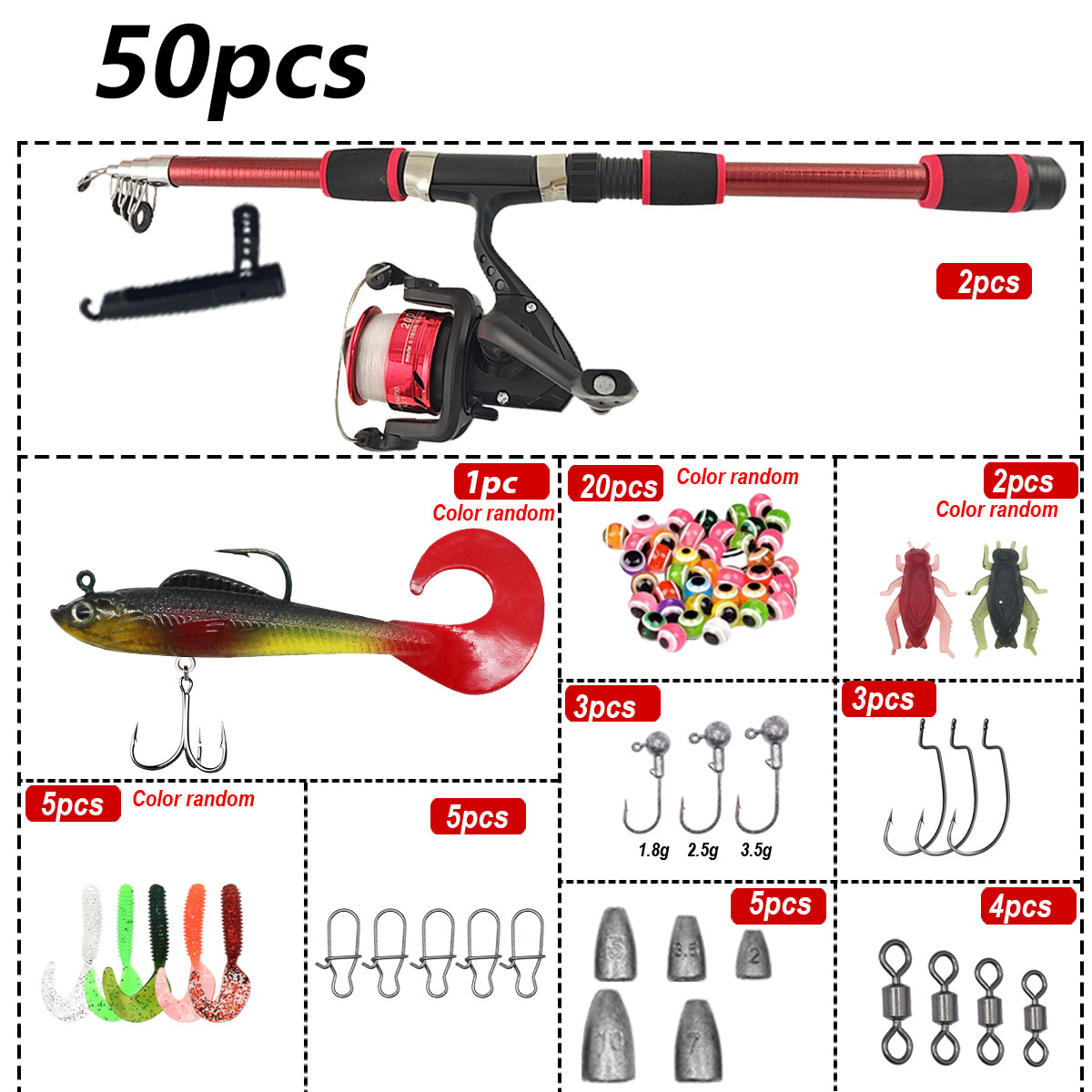 Portable Telescopic Fishing Ro - Fishing Rod Combo avaliação e preço