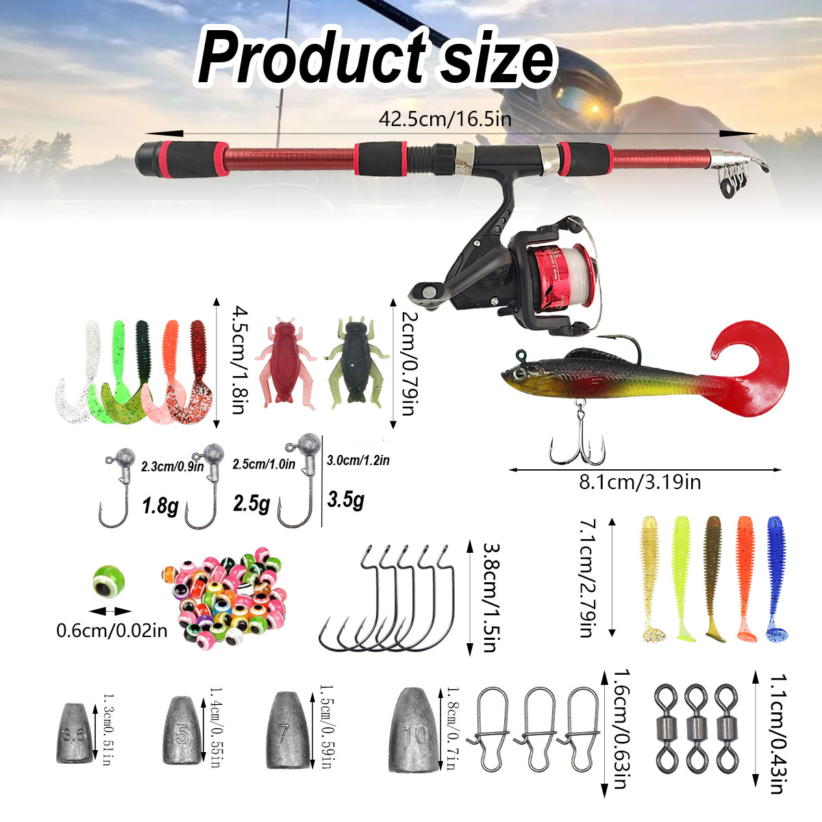 Portable Telescopic Fishing Ro - Fishing Rod Combo avaliação e preço