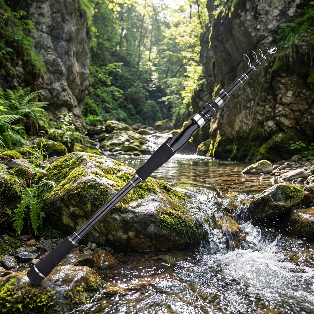 /Portable /Telescopic /Fishing - Fishing Rod Carbon Fiber avaliação e preço