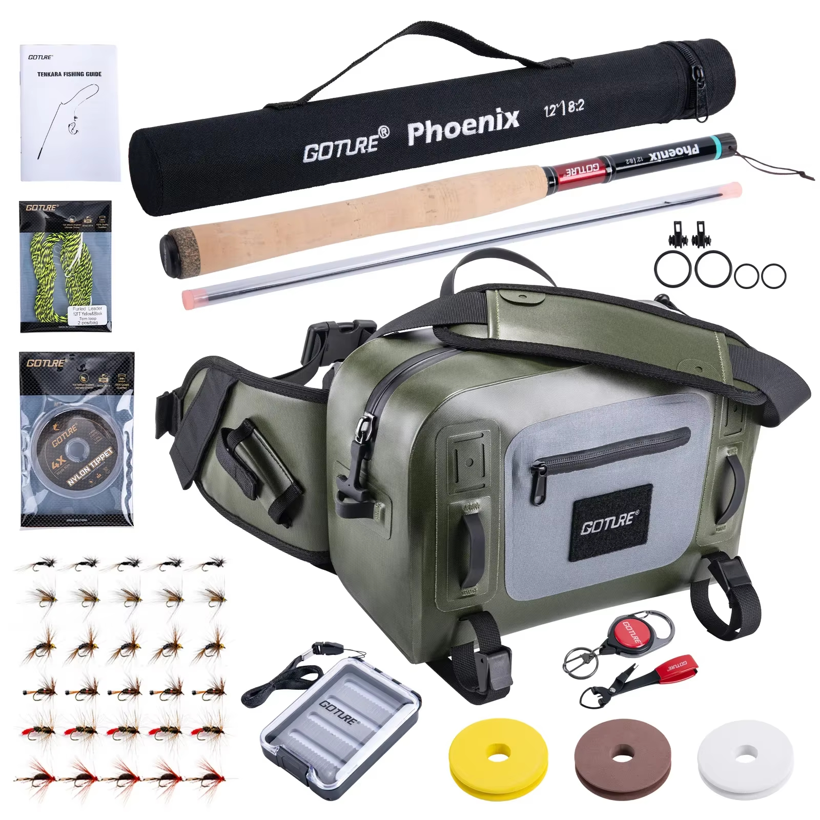Goture 3.6m Tenkara Rod Set wi - Fishing Rod Tip Replacement avaliação e preço