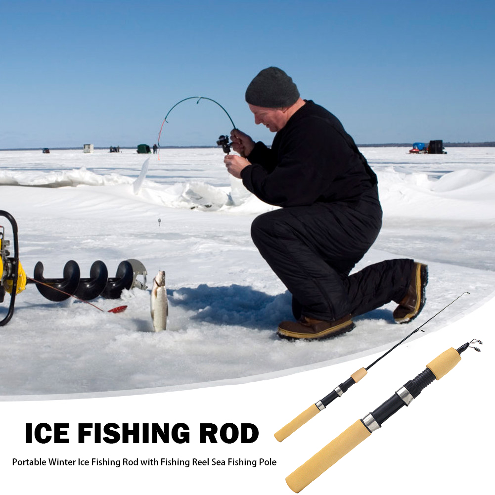 Ice Fishing Rod Portable Spinn - Fishing Rod Ice avaliação e preço
