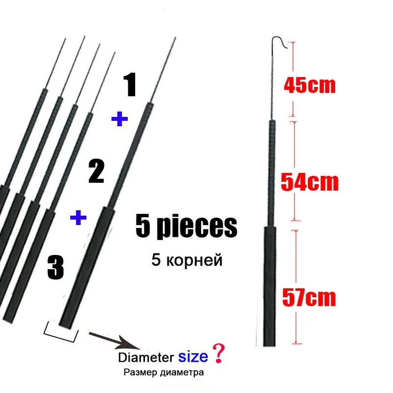 4.1mm-6.4mm 5 pieces Fishing r - Fishing Rod Tip Replacement avaliação e preço