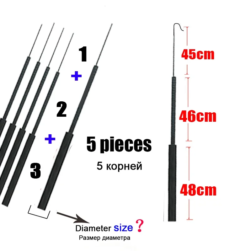 4.1mm-6.4mm 5 pieces Fishing r - Fishing Rod Tip Replacement avaliação e preço