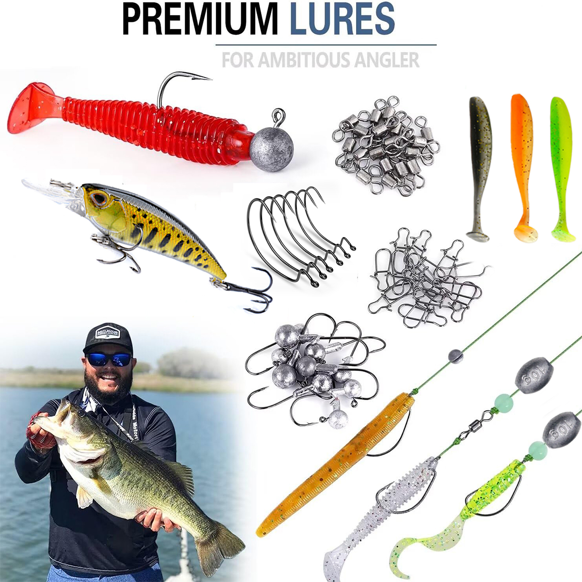 Fishing Pole Set Full Kits Wit - Fishing Rod Combo avaliação e preço