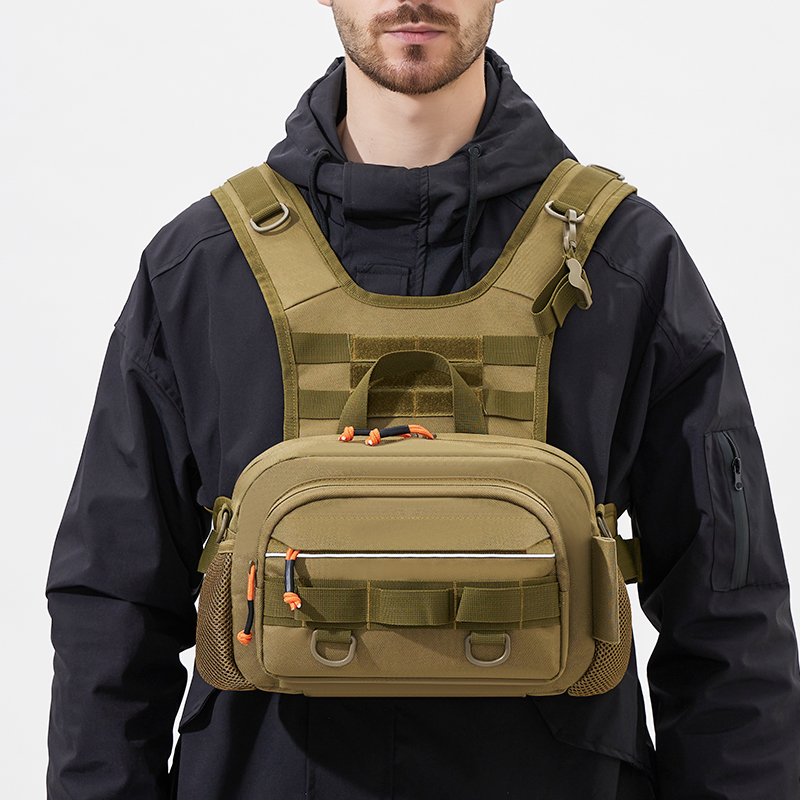 Men Chest Bag Tactical Fishing - Fishing Rod Holder avaliação e preço