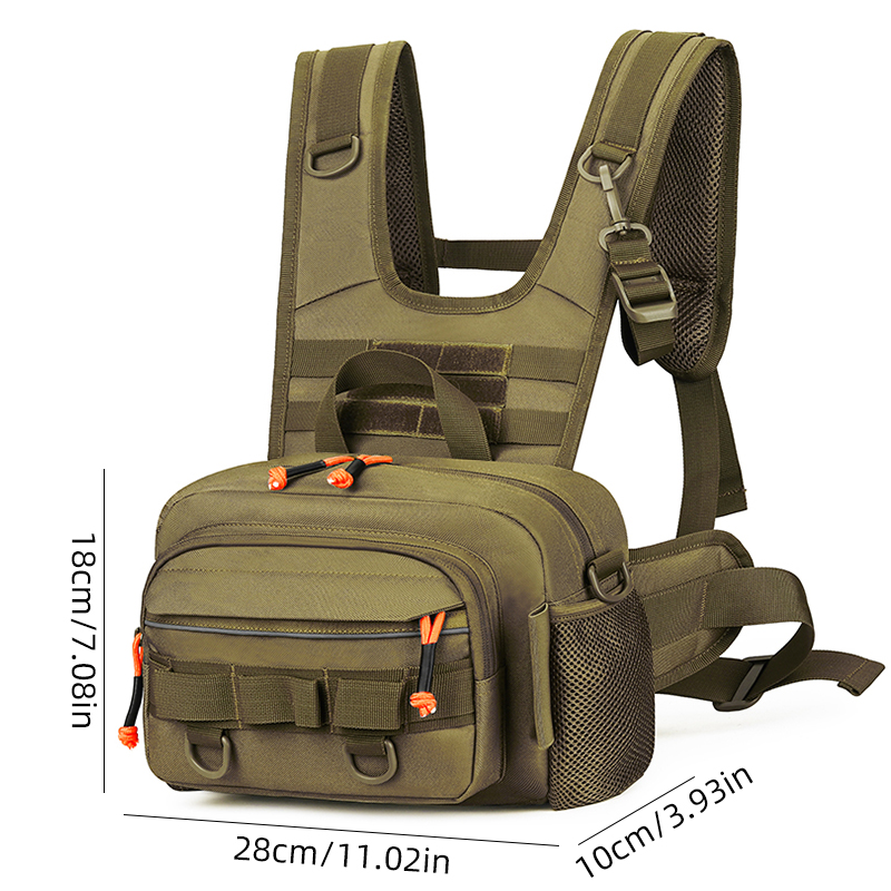Men Chest Bag Tactical Fishing - Fishing Rod Holder avaliação e preço