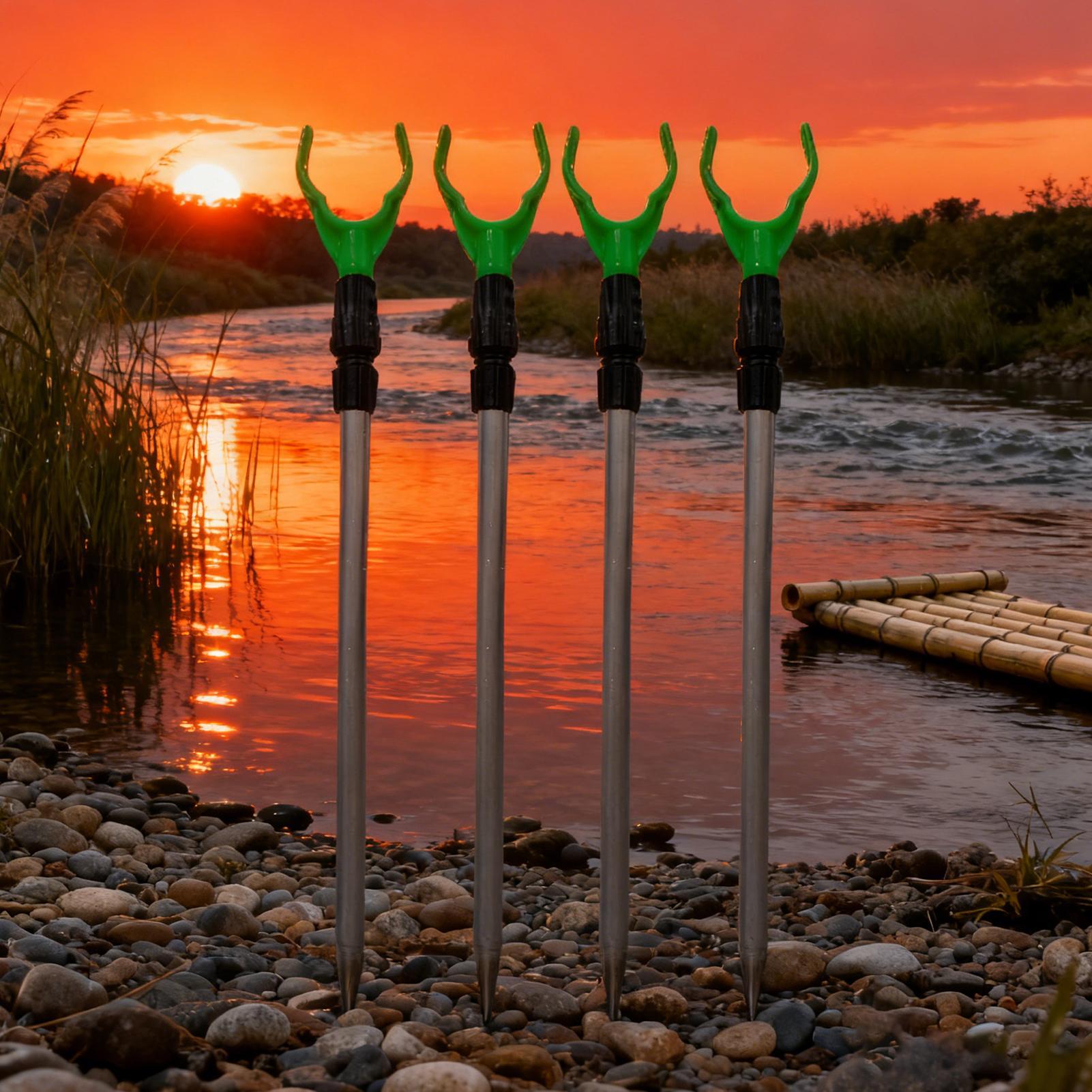 Fishing Rod Ground Holder 4 Pi - Fishing Rod Telescopic avaliação e preço